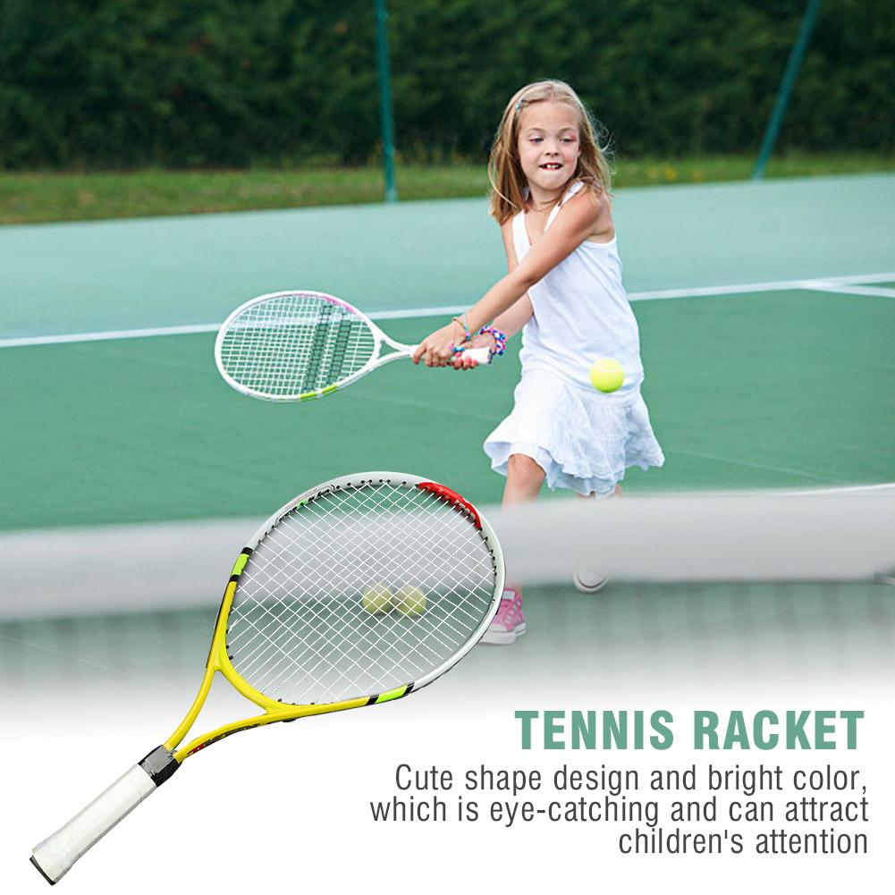 String Single Tennis Racket Racquet for Kids Training Practice( Red )