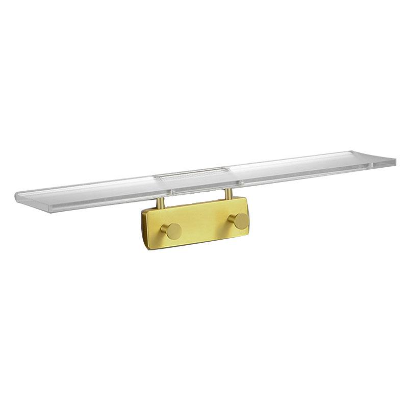 Acrylic Bathroom Shelf Brushed Gold/Black Wall Mounted Shower Rack Bathroom Hardware Dresser Storage Rack With Hook 50cm