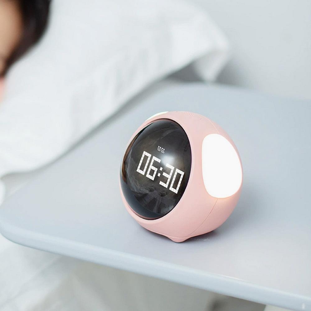 New Night Light Cute Expression Alarm Clock Child Alarm Clock Voice Controlled Light Multifunctional For Home Thermometer