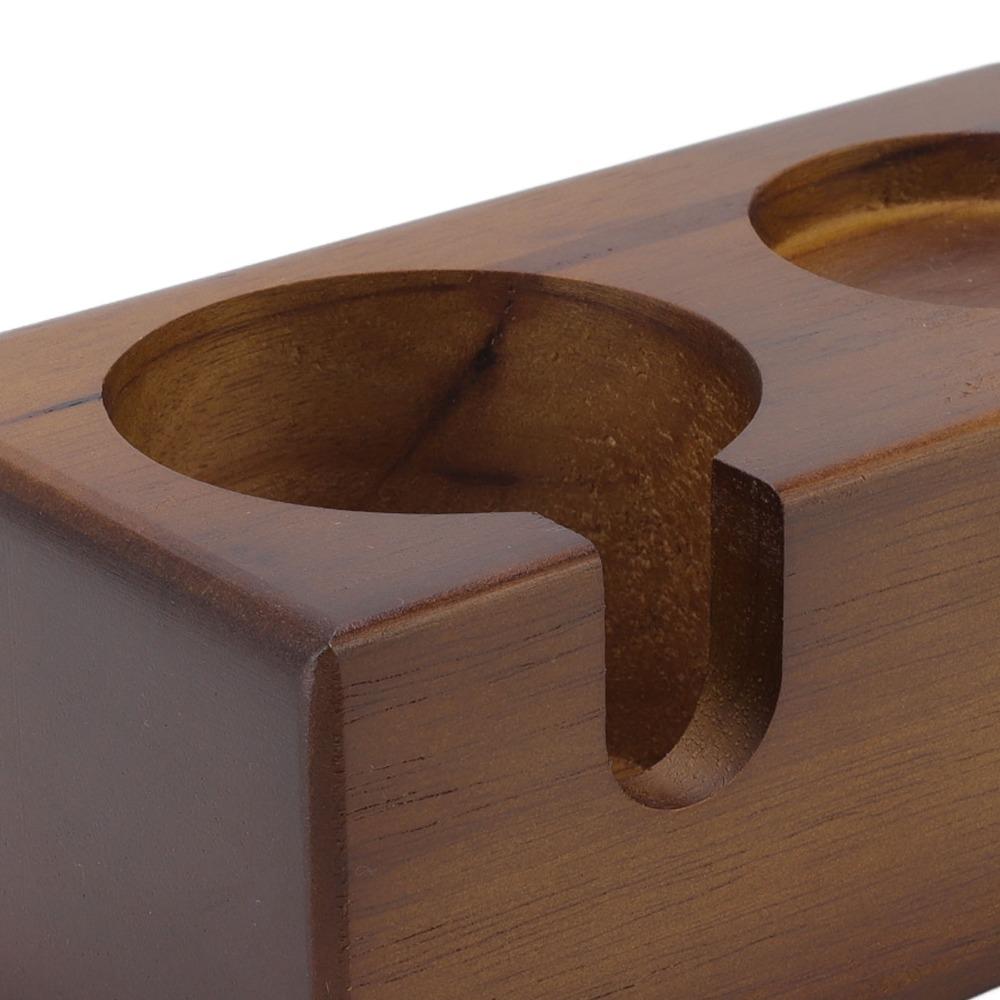 Solid Beech Wood Coffee Portafilter Holder Coffee Tamping Station  Coffee Making Accessories