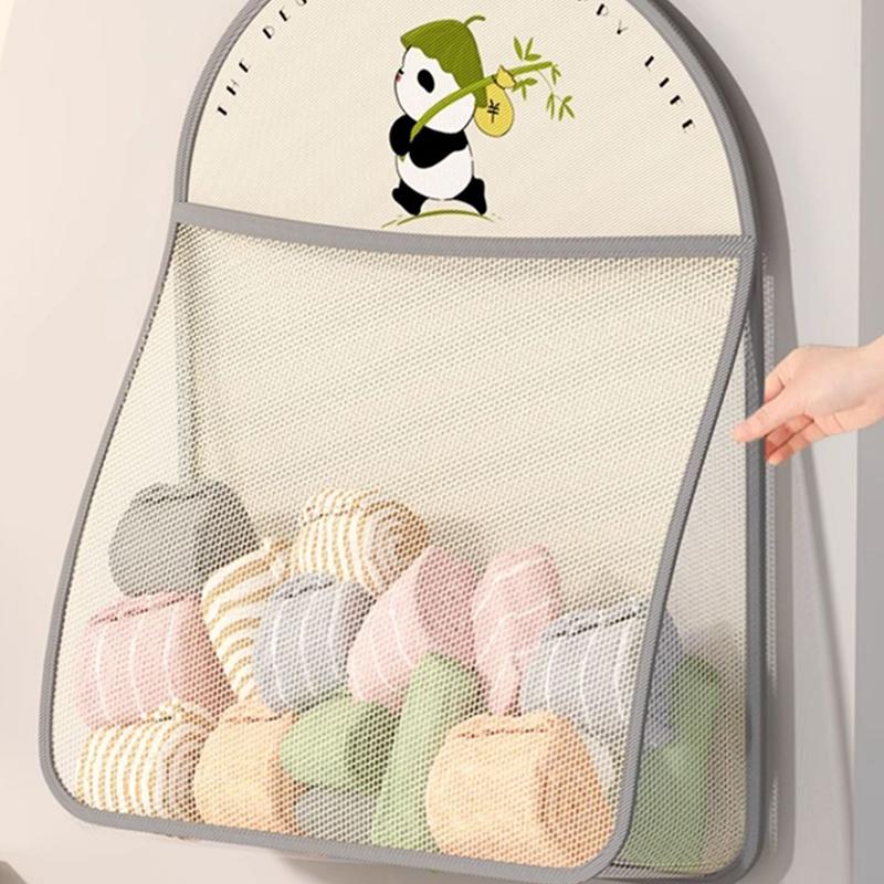 Large Capacity Storage Net, Dormitory Wardrobe, Socks Underwear Hanging Bag, Multilayer Breathable Mesh Pocket Door Storage Bags