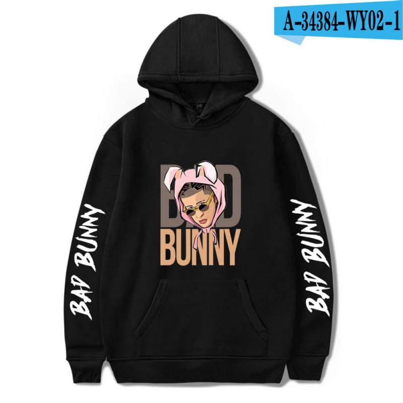 Unisex Hooded Sweatshirt Bad Bunny Inspired Casual Fall Pullover With Letter Print