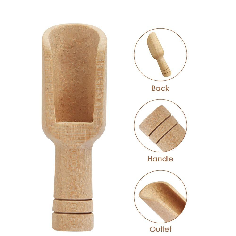 Spices Beans Rice Flour Mini Wooden Coffee Tea Scoops Bath Salt Spoon Sugar Tea Spoon Wooden Spoon