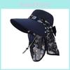Summer Sun Protection Hat With Wide Brim And Removable Face Shield For Outdoor Activities