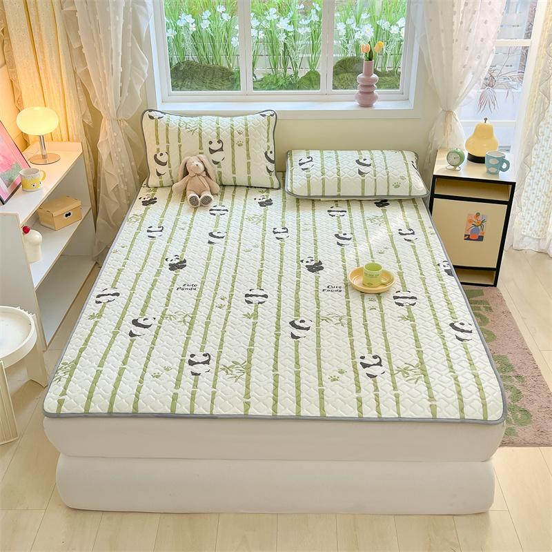 

Новый моющийся летний прохладный чехол для матраса с эффектом памяти в мультяшном стиле, простыня с резинкой 120/150/180 см, одинарный/полный размер 180x200cm