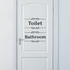 Removable Waterproof Bathroom Toilet Door Wall Decal Sticker Home DIY Decor