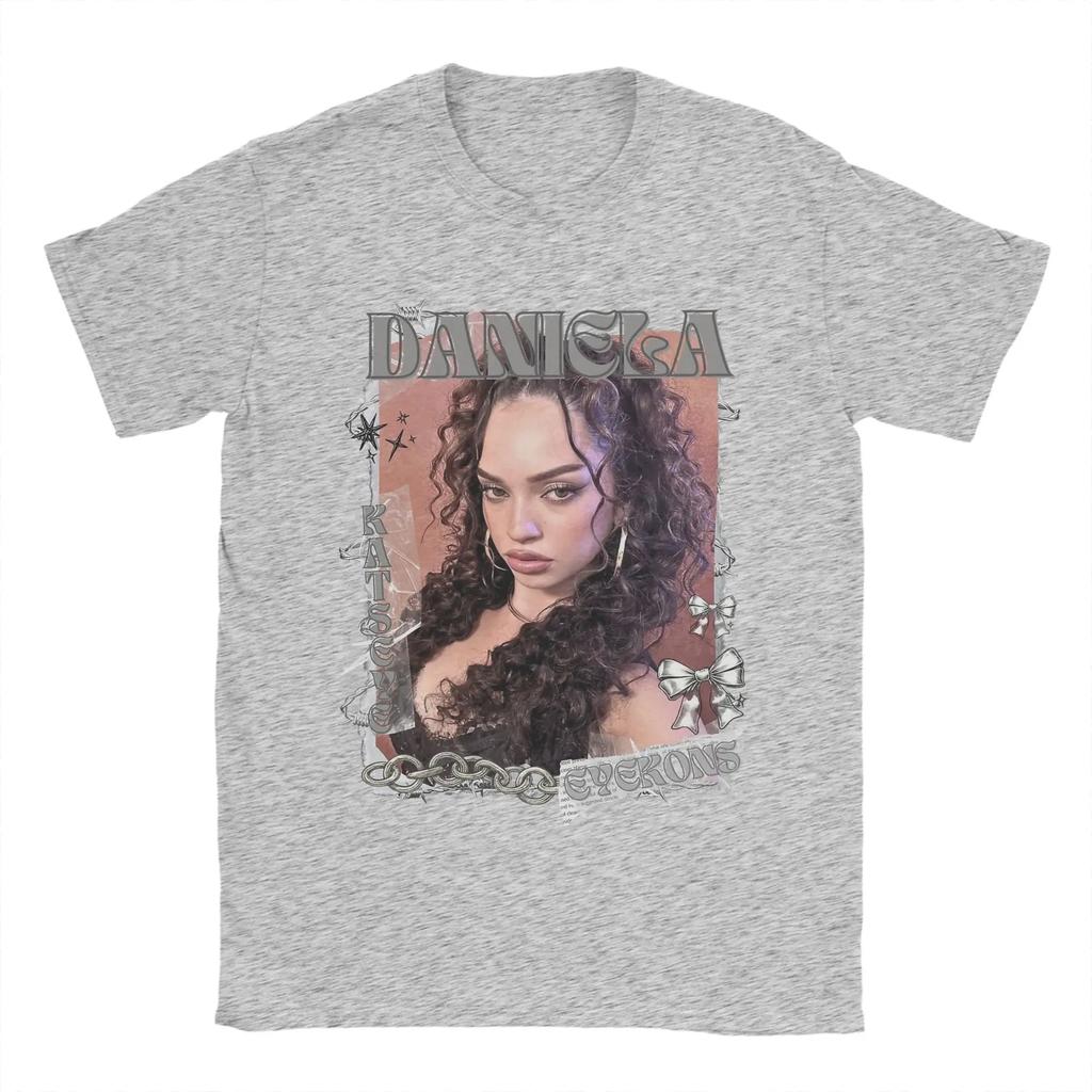 KATSEYE Daniela Kpop Y2K Gruppe T-Shirts Unisex Re Baumwolle Lustiges T-Shirt O-Ausschnitt T-Shirt Kurzarm Kleidung Grafikdruck