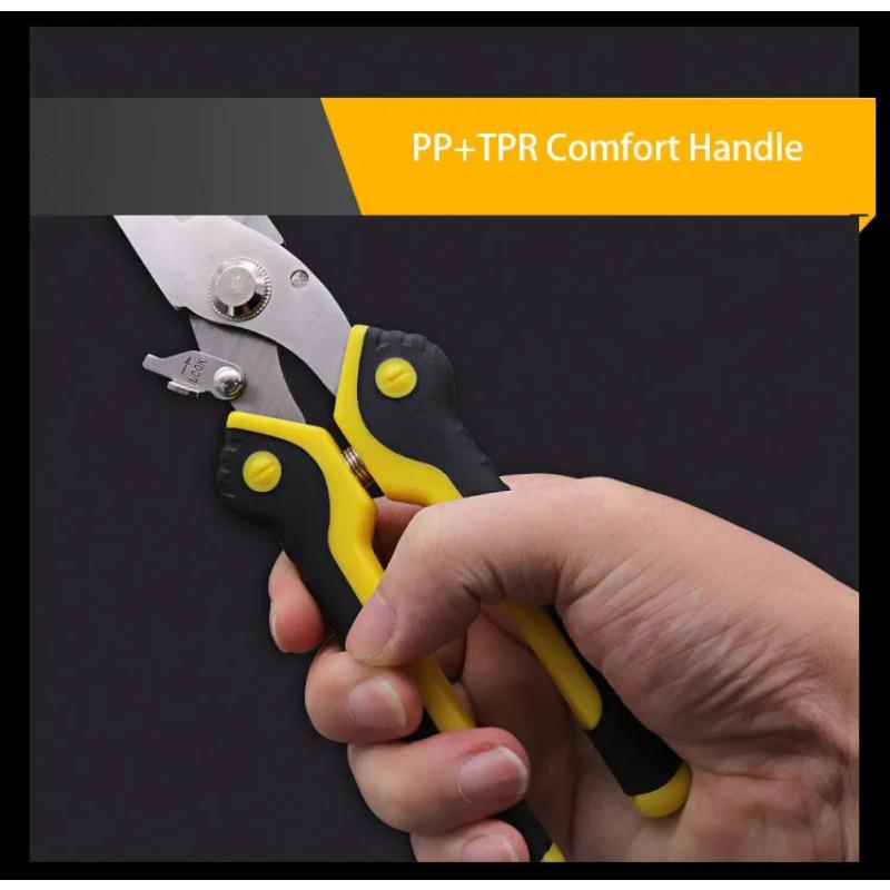 8inch Stainless Steel Sharp Blade Garden Shears PP+TPR Handle Bypass Professional Electrician's Iron Wire Cutting Tool Scissors