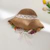 Women's Large Brim Foldable Breathable Straw Sun Hat for Summer Travel & Vacation