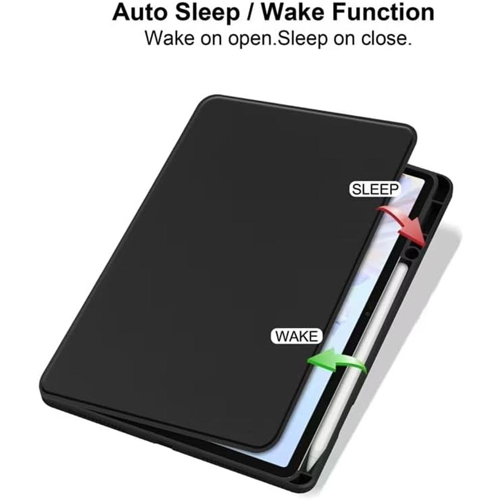 For Redmi Pad 2 11 Inch 360° Rotating Acrylic Case Transparent Shockproof Cover With Pen Holder Anti-Scratch Tablet Shell