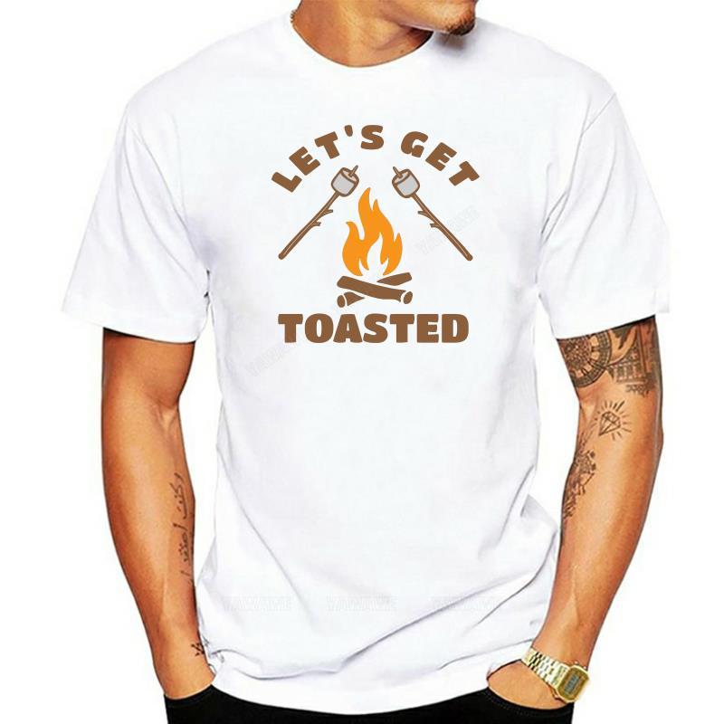 

Mens t shirts vintage style short sleeve Lets Get Toasted Mens Black TShirt Size S M L XL 2XL 3XL 4XL male black tops teeshirt S