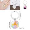 New Crown Unicorn Time Gem Simple Pendant Keychain Bag Charm Zinc Alloy
