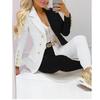 2PCS Women Blazer Suit Lapel Jacket Coat + Pants Co-ord Set Formal Office Outfit