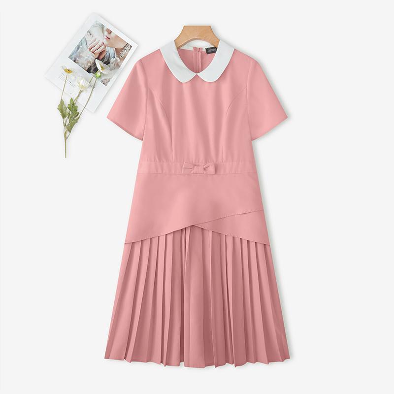 ZANZEA Women Casual Doll Collar Summer Short Sleeve Dress
