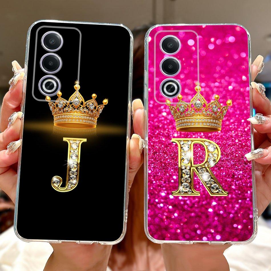 For OPPO A3 Pro A80 CPH2639 Fashion Crown Letter Phone Case For Oppo A80 A3 Pro 5G Global Soft Silicone TPU Cases