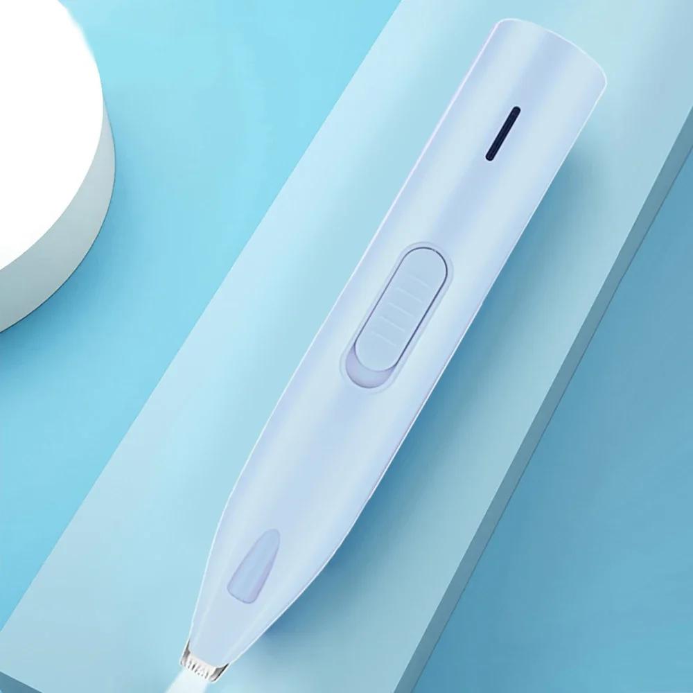 

New Dog Hair Clipper, Electric Dog Clipper, Professional Pet Paw Hair Clipper, Cat Grooming Scissors, Ear Trimmer and Stopper синий