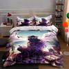Purple-haired Woman. Bedding Duvet Cover Sets Duvet Covers Pillowcases Gifts (1 * Duvet Cover 2 * Pillowcases, Without Duvet Insert)