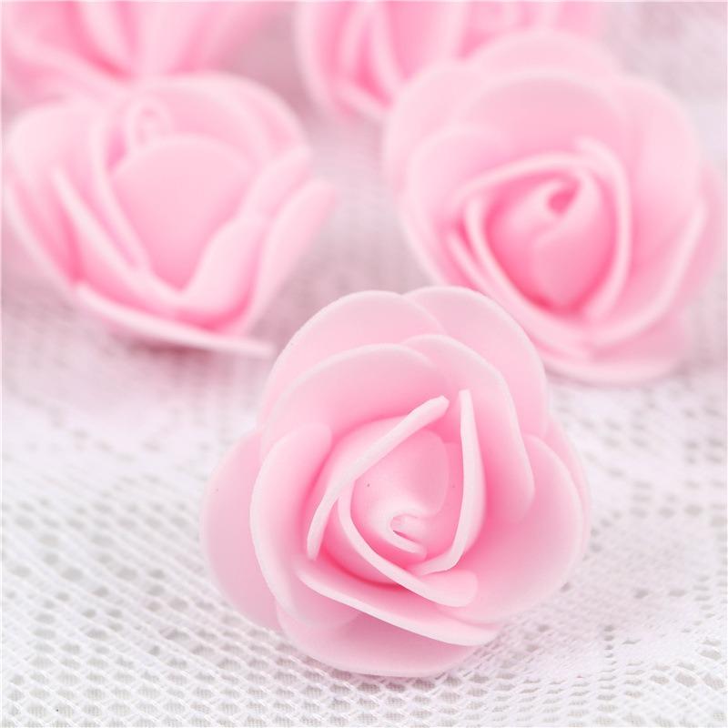 500/100PCS Artificial Rose Flowers Head DIY Red Foam Rose Heads Teddy Bear Bouquet for Valentine's Day Wedding Party Home Decor