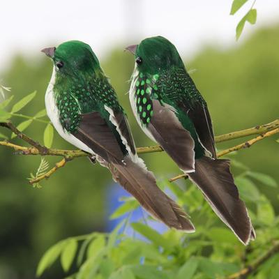 1PC Garden Flower Decoration Artificial Feather Bird, Foam Feather False Sparrow, Imitation Bird Ornaments