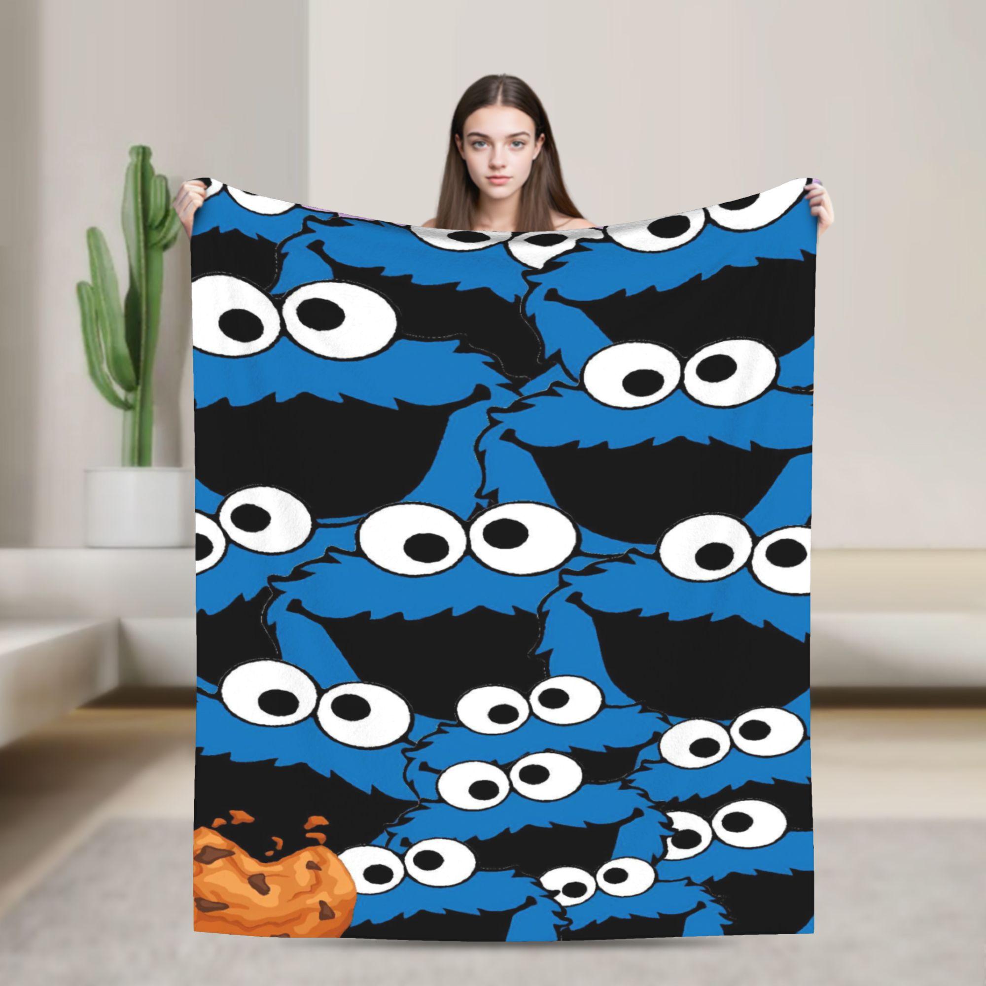 Sesames Streets Cartoon Blanket Warm Soft Fashion Plush Throw Blanket For Living Room Camping Flannel Bedspread Bed Cover 75X95CM