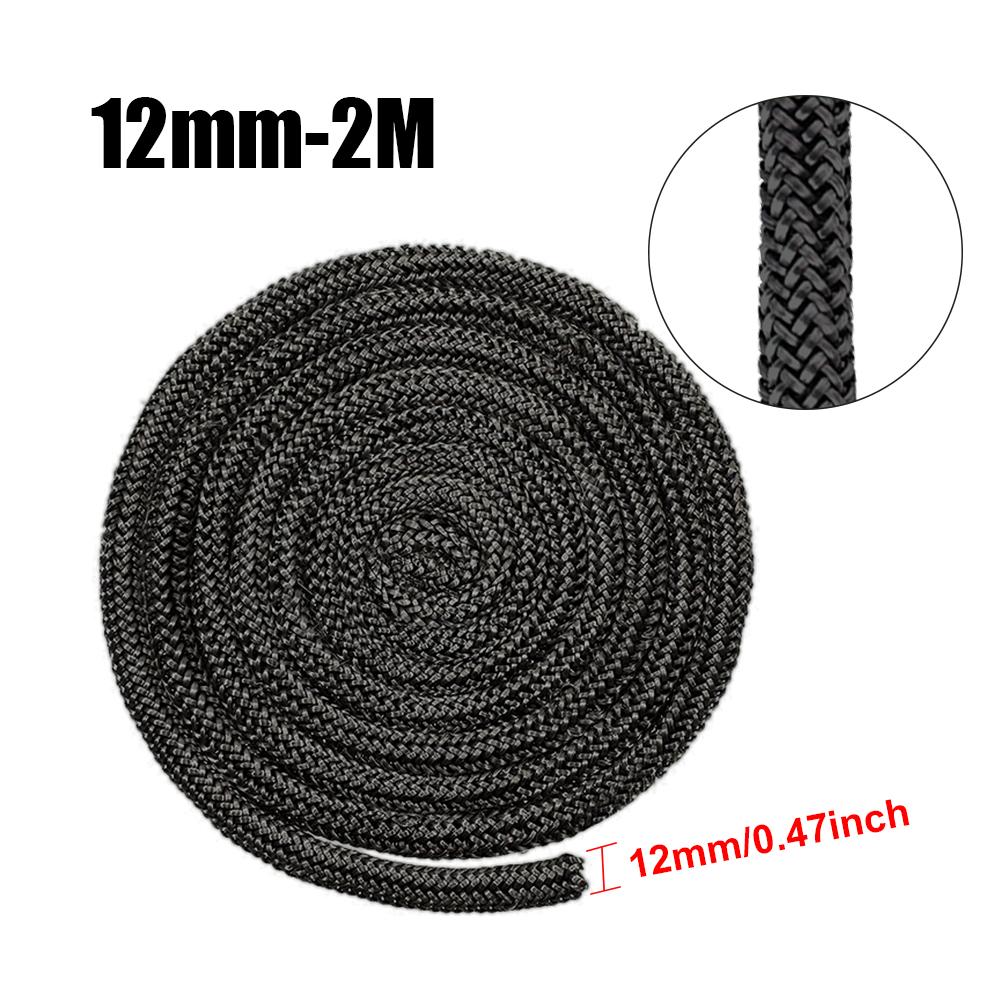 2M Fireplace Sealing Rope 6/8/10/12mm Gasket Cord Stove Door Fireplace Cord High Temperature Woodburner Sealing Rope Replacement