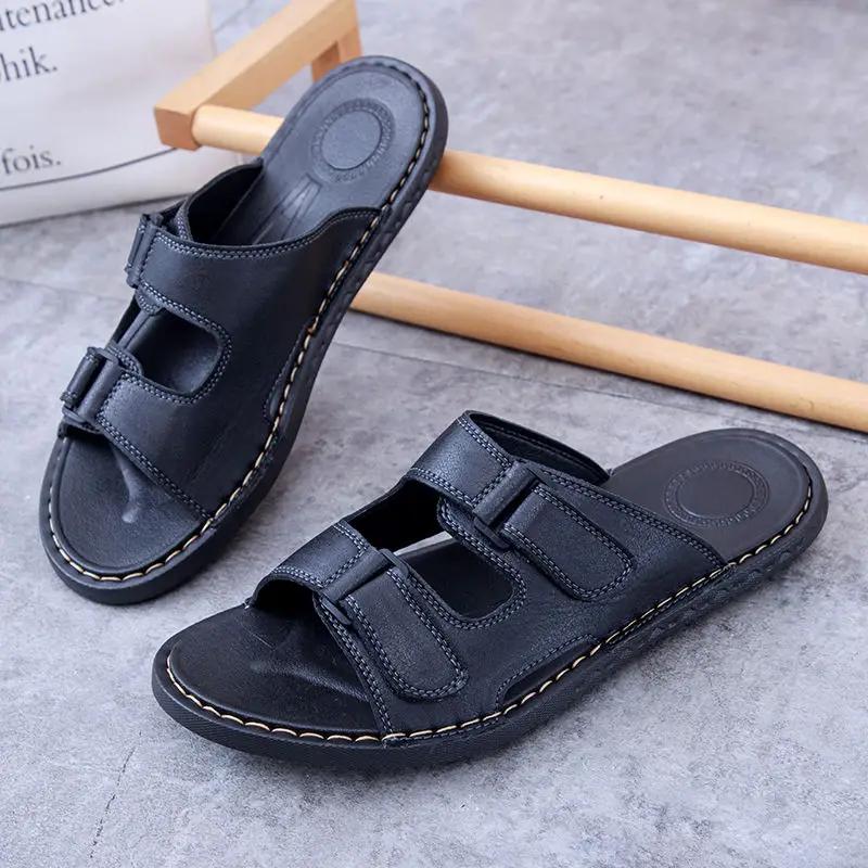 Fashion Soft Men's Shoe Beach Sabot Slides Flat Original Designer Luxury Clappers 2025 Casual Cheap Shoes Liquidation Adult Male Slipper