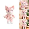 Cute Fox Plush Toy Pink Fox Shiny Doll Stuffed Animal Doll Birthday Gift