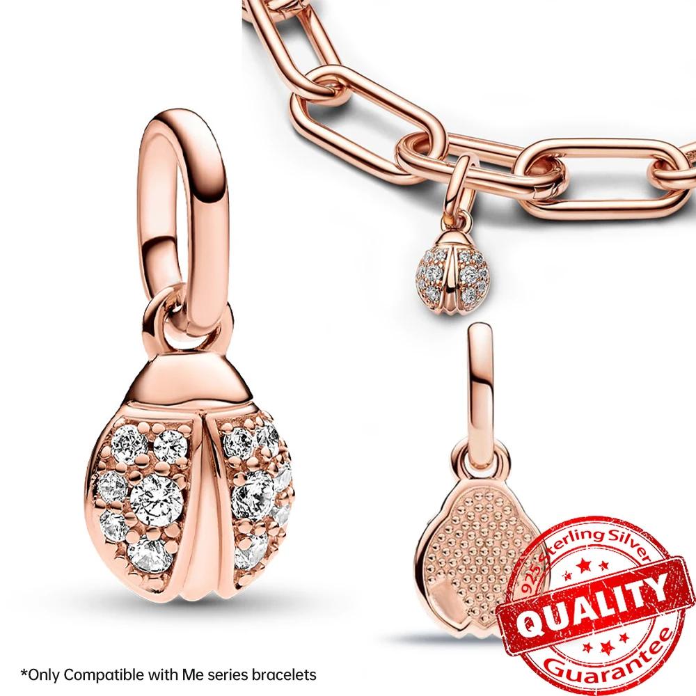 Rose Gold Copper Heart Shaped Bell Charm Fit Original Bracelet Infinity Mom Heart Pendant For Girls Jewelry Gift