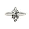 Silver New Fashion Design Marquise Cubic Zirconia Set Rings for Women Modern Trend Bridal Wedding Sparkling Jewelry