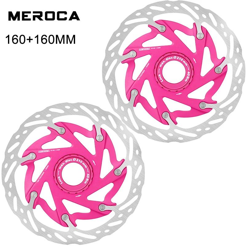 MEROCA XR Bicycle Brake Rotor 140MM 160MM Bike Centerlock Rotor Heat Dissipation Floating Rotors Cycling Parts