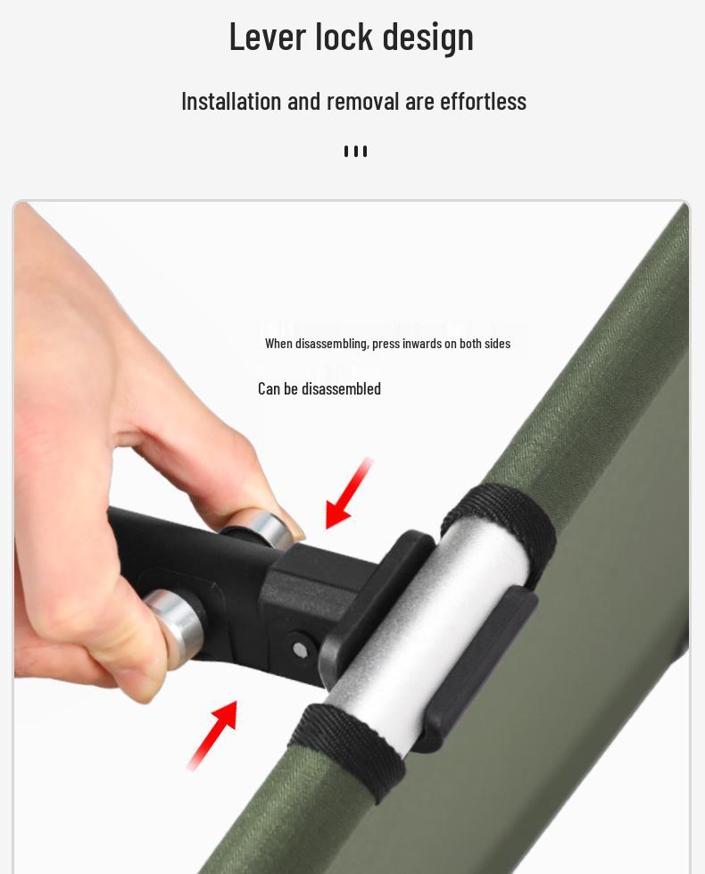 Ultralight Portable Military Cot: Aluminum Alloy Folding Bed for Single Person Camping