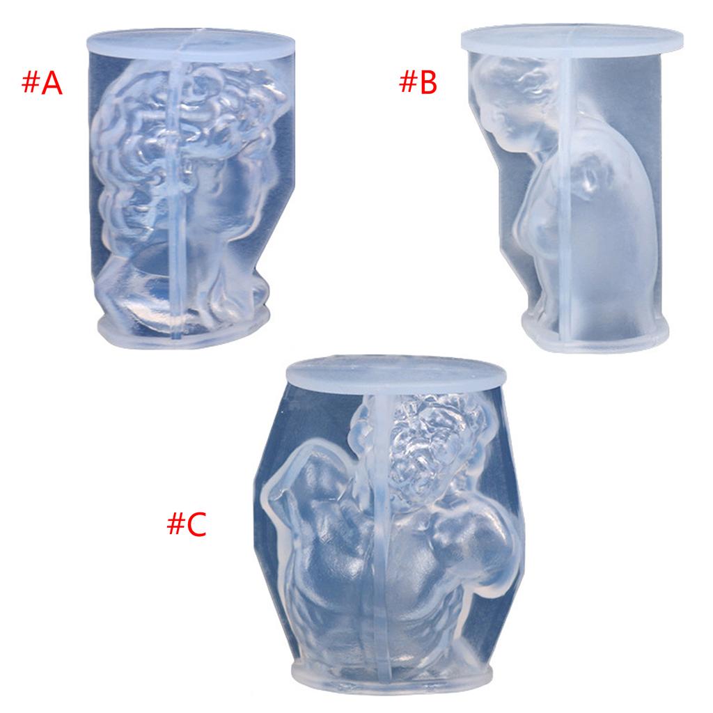 Sculpture-shape Silicone Mold Reusable Clay Mold for Epoxy Resin Casting Making Pillar Candle Resin Ornaments DIY Crafts