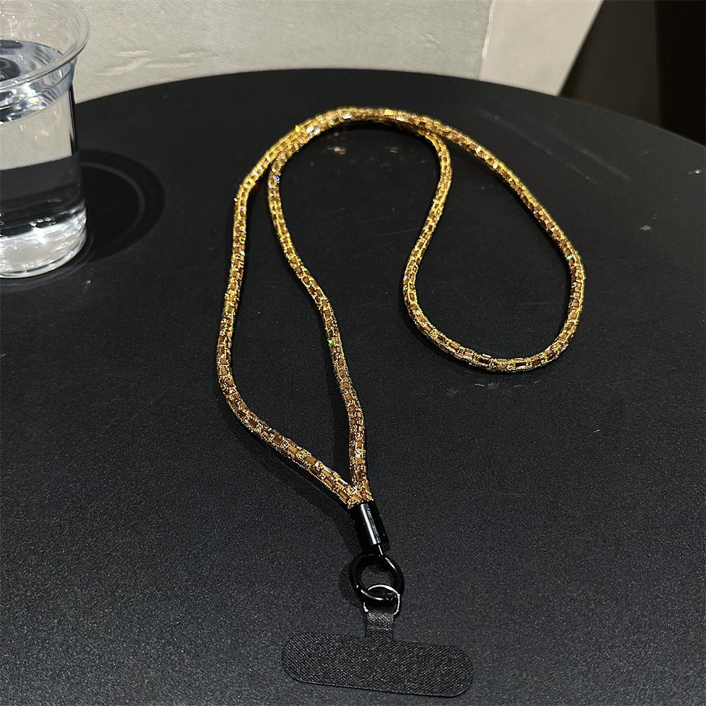 Luxury Rhinestone Crossbody Lanyard Strap Phone Bracelet Glitter Chain Phone Pendant Charm Anti-Lost Lanyard Jewelry