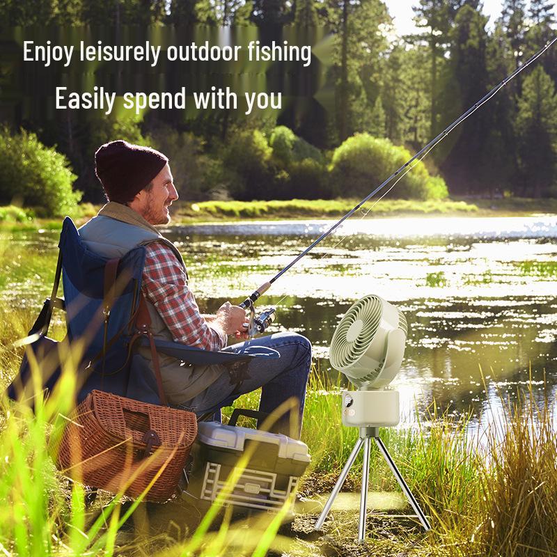 Portable USB Rechargeable Outdoor Fan: Compact and Versatile for Camping, Office, Desk, or Floor Use.