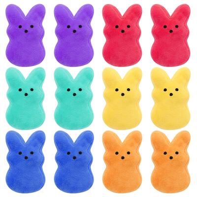 Non-Toxic 6-24Pcs Easter Bunny Plush Easter Rabbit With Carrot Stuffed Animals Adorable Easter Basket Easter Bunny Decorations For Kids