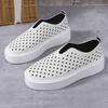 Thick Bottom Single Shoes Female Hollowed Out A Footstool Shallow Mouth Fashion Versatile Flat Bottom Casual Women's Shoes