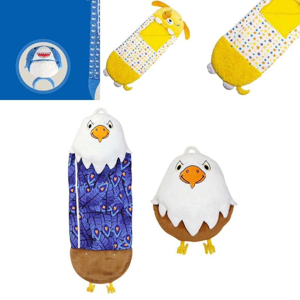 Soft And Comfortable Kids Sleeping Bag Featuring Adorable Animal Pillow For Cozy Nights