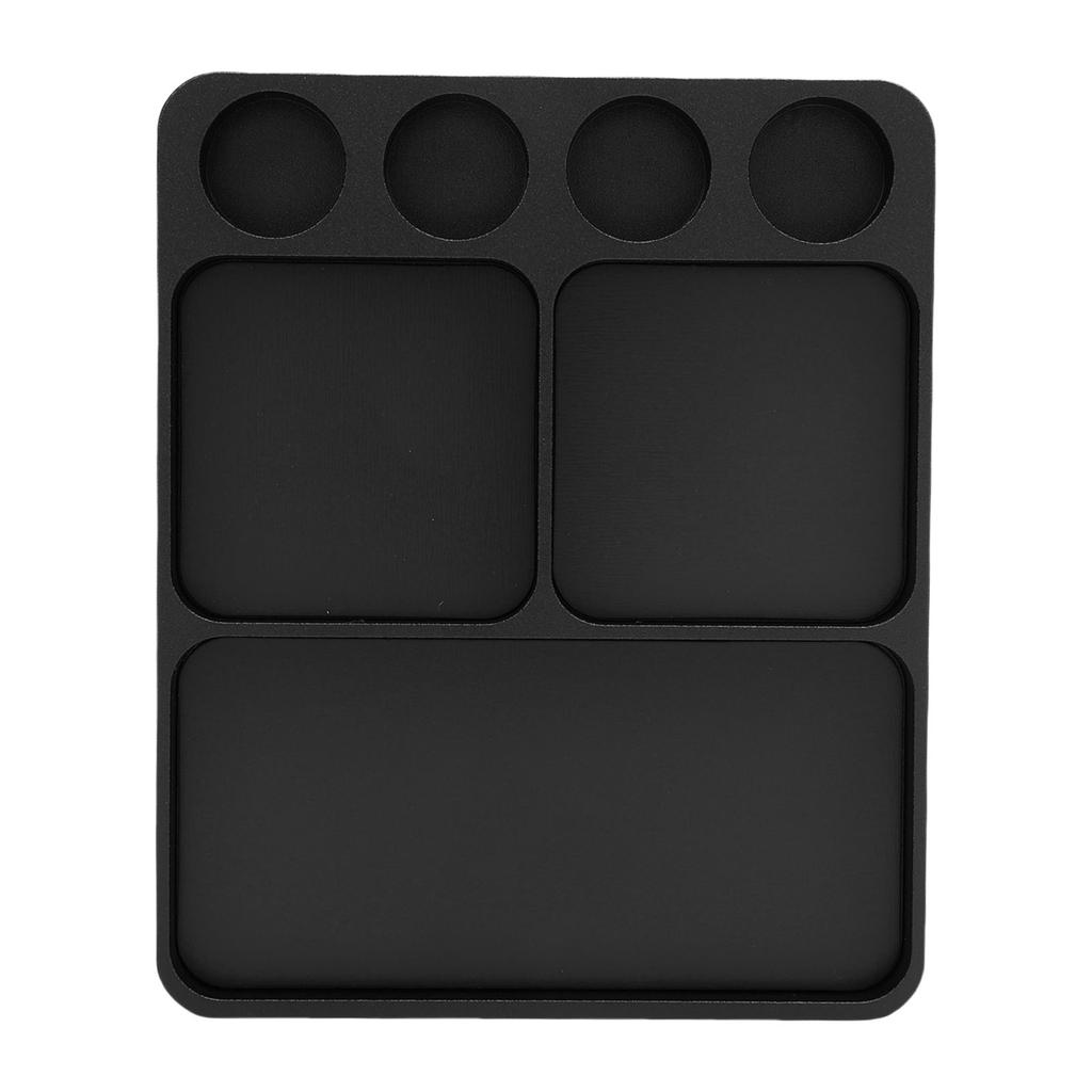 Metal RC Screw Tray Aluminium Alloy Screws Holder Plate RC Fixing Tools Organizer for 1 10 RC Model Toy Repair Black