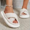 Slippers Women, Four Seasons Indoor Home Shoes, Soft Bottom Home Outside Slippers, Thick-soled Slippers, Cotton Slippers