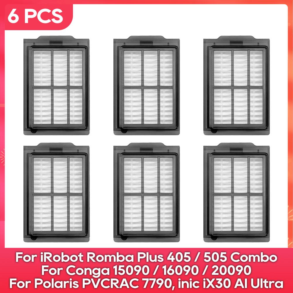 Filter Fit For iRobot Romba Plus 405, 505 Combo, Conga 15090, 16090, 20090, 3i P10 Ultra, Everybot Q9, Inic iX30 AI Ultra Part