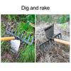 Yousheng 2-in-1 Weeding Rake Garden Hoe And Rake Heavy Duty Hand Weeder Gardening Hoe for Weeding Soil Loosening Landscaping