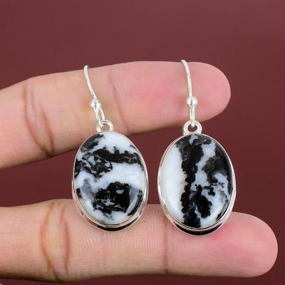 White Buffalo Turquoise Earring Gemstone Earrings 925 Sterling Silver Earring Turquoise Jewelry Handmade Earring Boho Jewelry Wedding Gifts