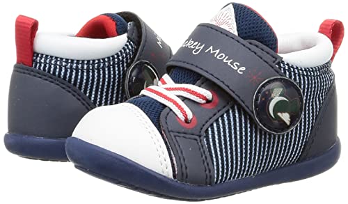 Disney Magic Baby Shoes, Sneakers, Sizes 12-16cm, 0.5cm Wide, for Boys and Girls, Navy, DN B1300, 12.0cm, 2E