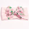 New nylon bow print children's headband, baby cute hair accessories, multi-colored girls' headscarf