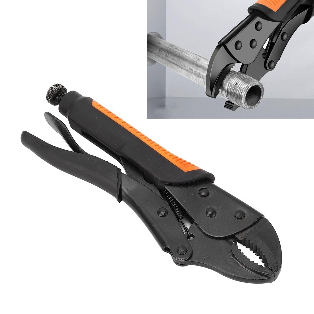 Locking Pliers Curved Jaw Carbon Steel Wrench Woodworking Clamping Device