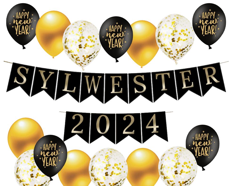 New Year' Eve Balloons Banner Set New Year' Eve 2025