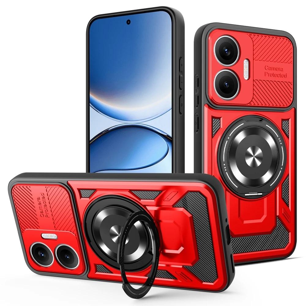 For POCO F7 5G Case Car Magnetic Ring Holder Armor Shockproof Coque For Xiaomi Mi Poco F7 PocoF7 Lens Protect Cover