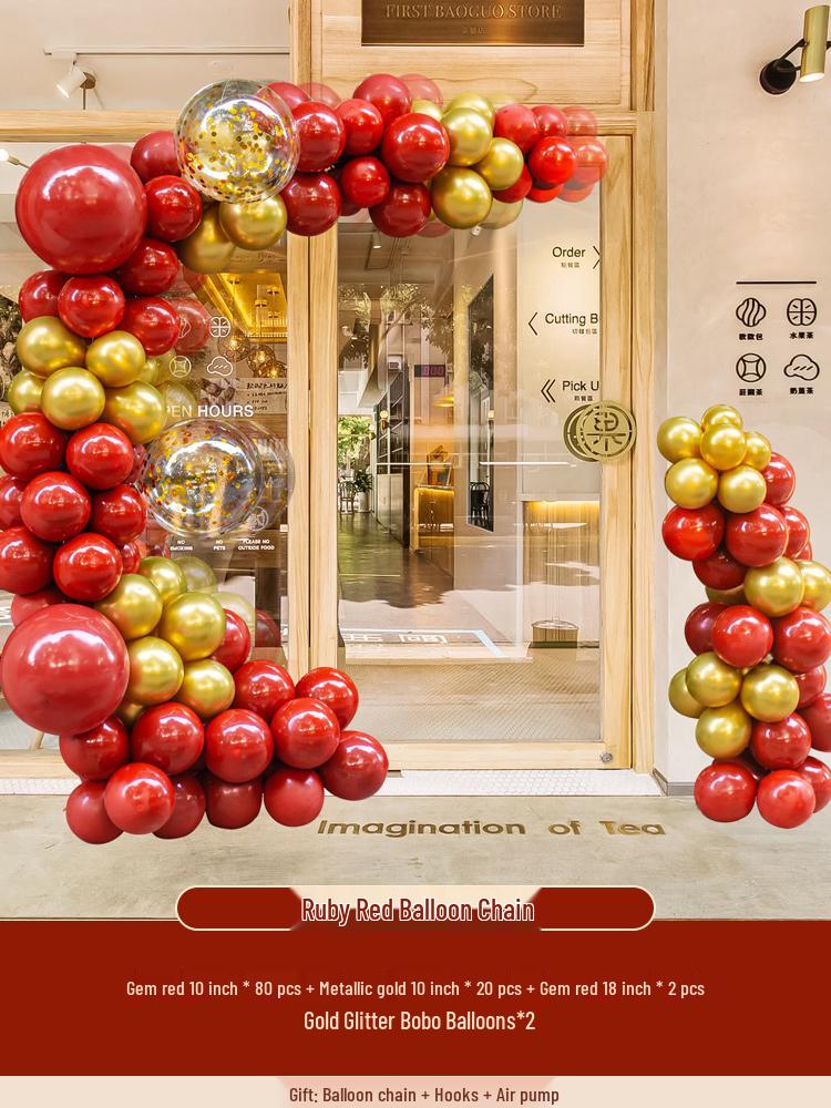 Graduation & Event Balloon Arch Decoration for Yoga Studio or Storefront Background