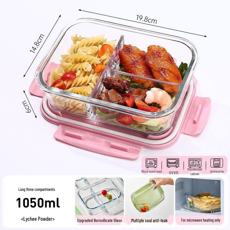 Qiwei Microwave-Safe Glass Lunch Box