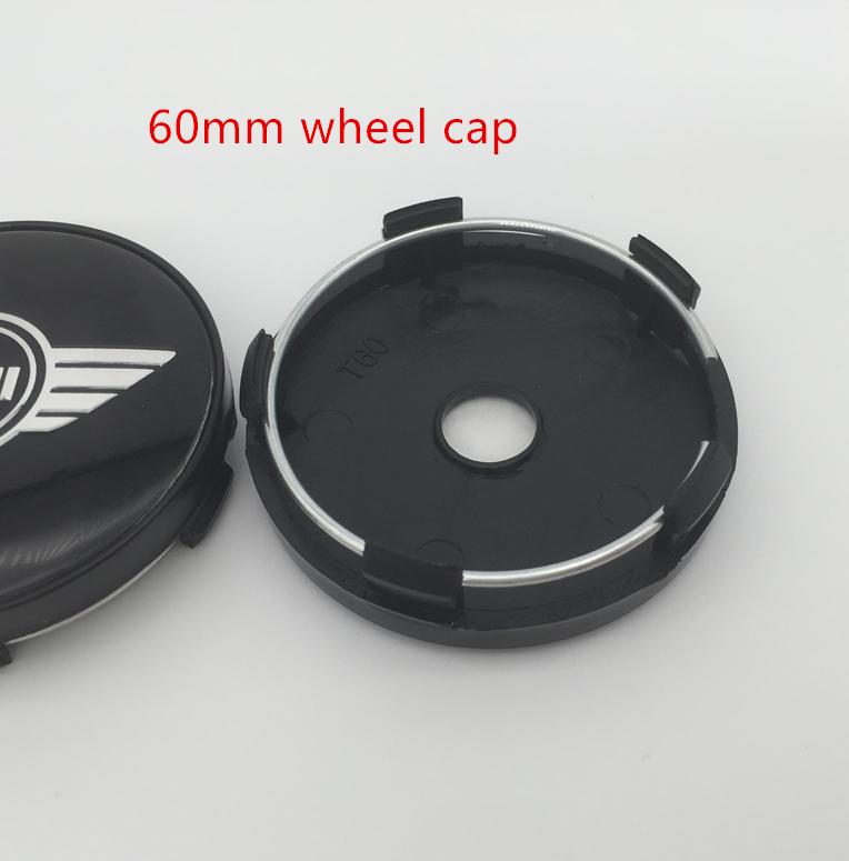 4pcs 56mm 60mm forMINI Car emblem Wheel hub Center Cap Badge covers sticker Decal Styling accessories svkjb33